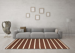 Machine Washable Abstract Orange Contemporary Area Rugs in a Living Room, wshcon1199org