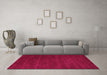 Machine Washable Abstract Pink Contemporary Rug in a Living Room, wshcon119pnk