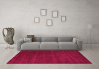 Machine Washable Abstract Pink Contemporary Rug, wshcon119pnk