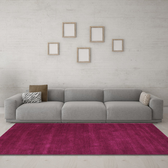 Machine Washable Abstract Purple Contemporary Area Rugs in a Living Room, wshcon119pur