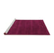 Sideview of Machine Washable Abstract Purple Contemporary Area Rugs, wshcon119pur