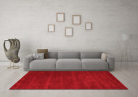 Machine Washable Abstract Red Contemporary Rug, wshcon119red