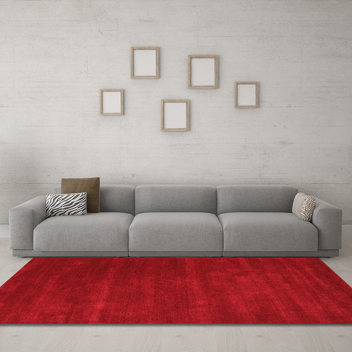 Contemporary Red Washable Rugs
