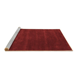 Sideview of Machine Washable Abstract Brown Contemporary Rug, wshcon119brn