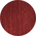 Round Abstract Brown Contemporary Rug, con119brn