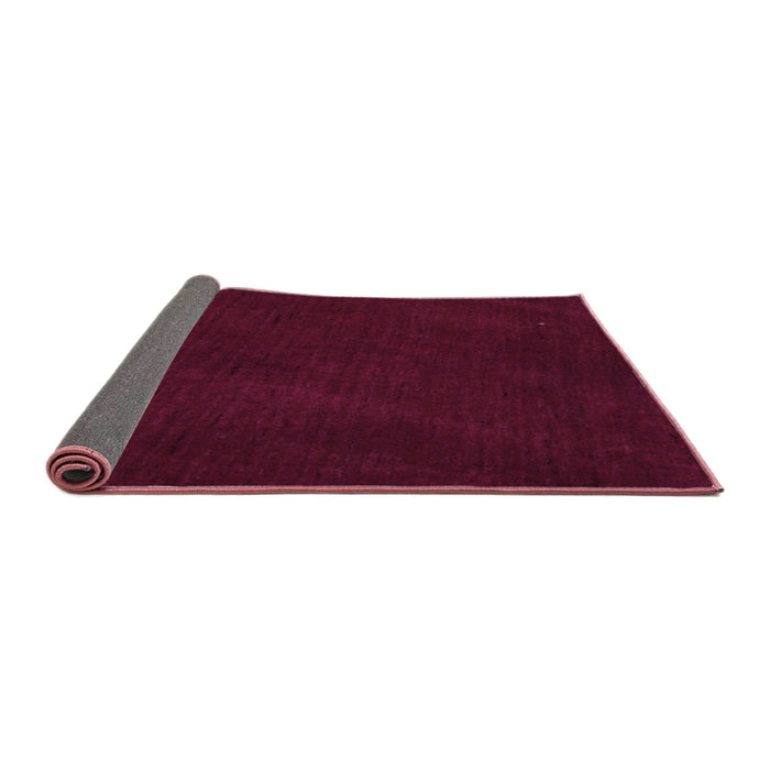 Sideview of Abstract Purple Contemporary Rug, con11pur