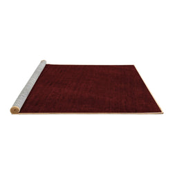 Sideview of Machine Washable Abstract Brown Contemporary Rug, wshcon11brn