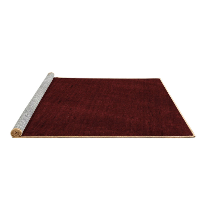 Sideview of Machine Washable Abstract Brown Contemporary Rug, wshcon11brn