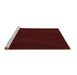 Sideview of Machine Washable Abstract Brown Contemporary Rug, wshcon11brn