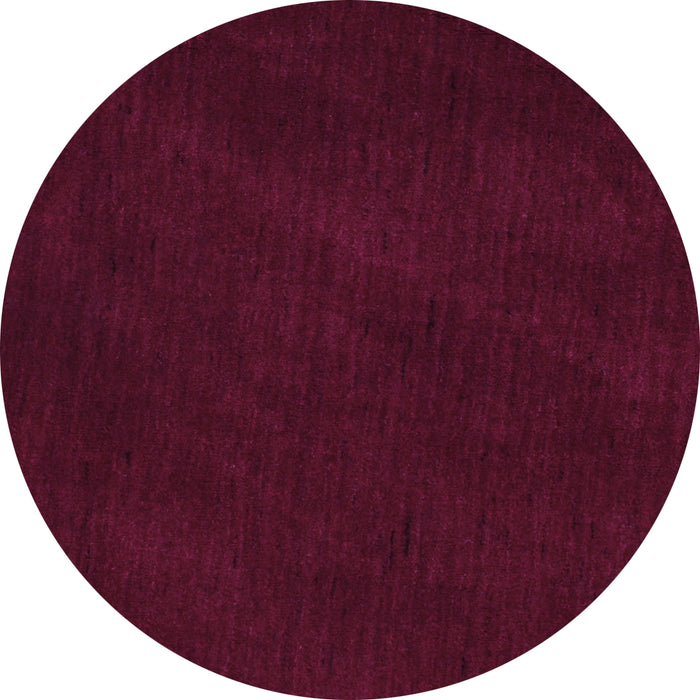 Round Abstract Purple Contemporary Rug, con11pur