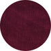 Round Abstract Purple Contemporary Rug, con11pur