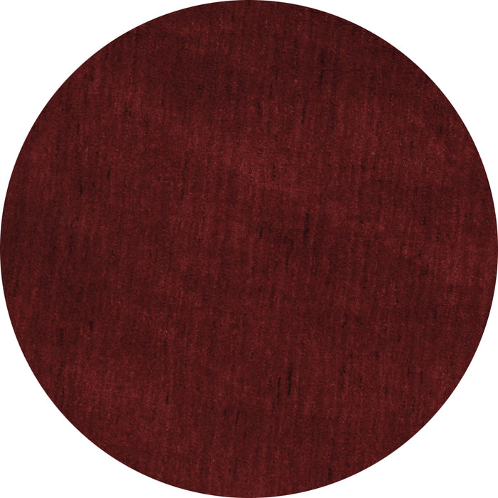 Round Abstract Brown Contemporary Rug, con11brn