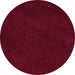 Round Abstract Pink Contemporary Rug, con11pnk