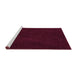 Sideview of Machine Washable Abstract Purple Contemporary Area Rugs, wshcon11pur