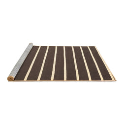 Sideview of Machine Washable Abstract Brown Contemporary Rug, wshcon1200brn