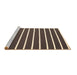 Sideview of Machine Washable Abstract Brown Contemporary Rug, wshcon1200brn