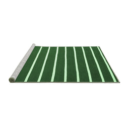 Sideview of Machine Washable Abstract Emerald Green Contemporary Area Rugs, wshcon1200emgrn