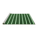 Sideview of Machine Washable Abstract Emerald Green Contemporary Area Rugs, wshcon1200emgrn