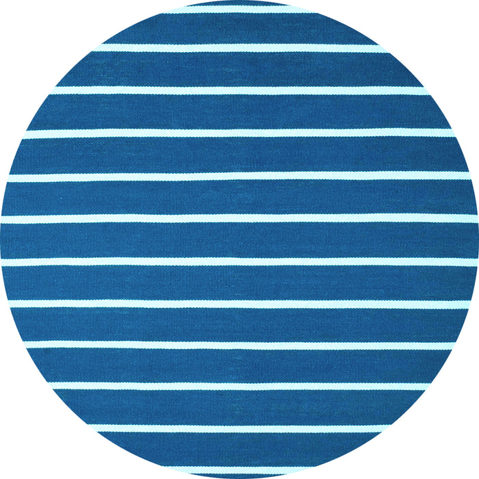 Round Abstract Light Blue Contemporary Rug, con1200lblu