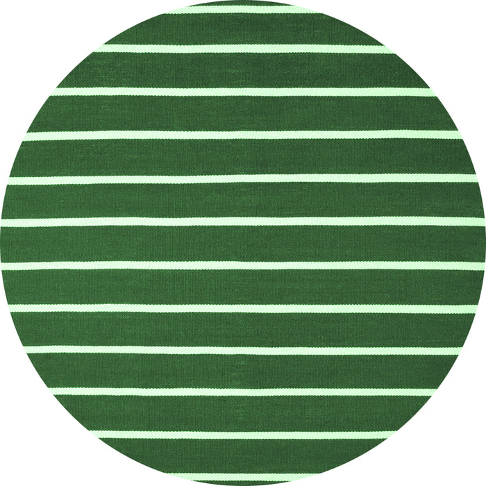 Round Abstract Emerald Green Contemporary Rug, con1200emgrn