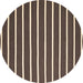 Round Abstract Brown Contemporary Rug, con1200brn