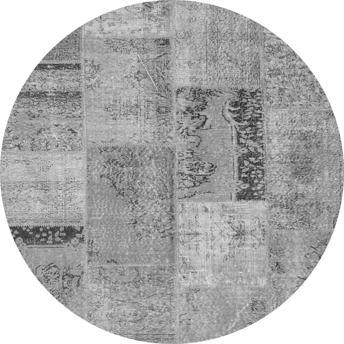 Square Patchwork Gray Transitional Rug, con1201gry