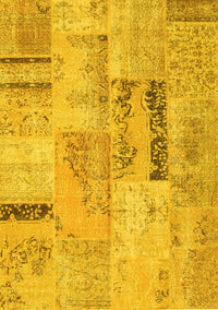 Patchwork Yellow Transitional Rug, con1201yw