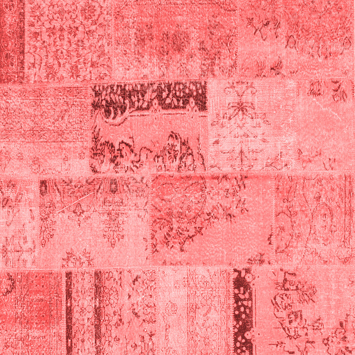 Patchwork Red Transitional Rug, con1201red