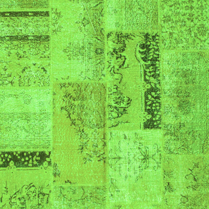 Patchwork Green Transitional Rug, con1201grn