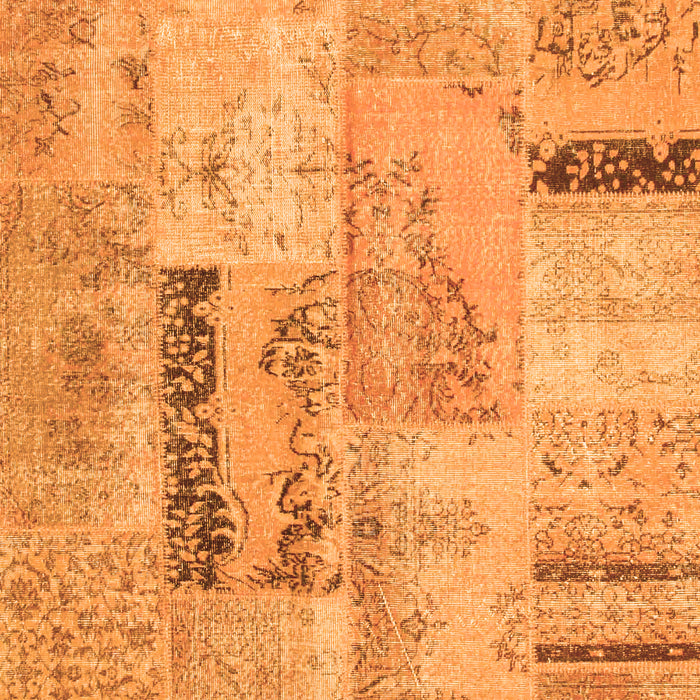 Serging Thickness of Machine Washable Patchwork Orange Transitional Area Rugs, wshcon1201org