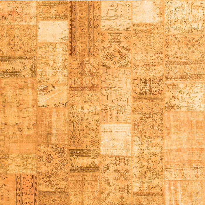 Serging Thickness of Patchwork Orange Transitional Rug, con1202org