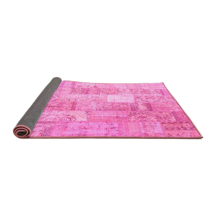 Sideview of Patchwork Pink Transitional Rug, con1202pnk