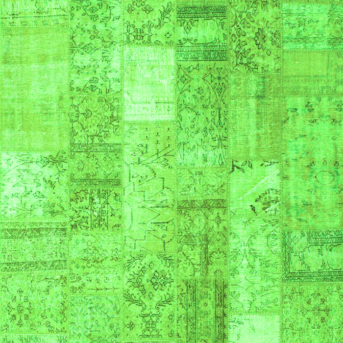 Patchwork Green Transitional Rug, con1202grn