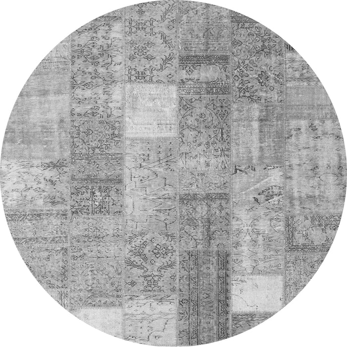 Square Patchwork Gray Transitional Rug, con1202gry