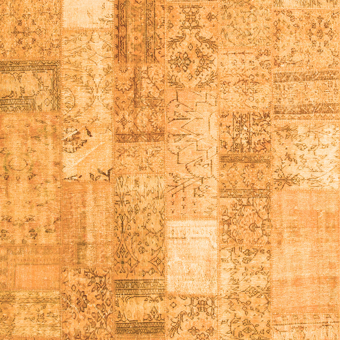 Patchwork Orange Transitional Rug, con1202org