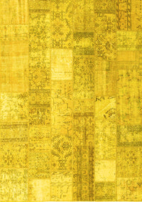 Patchwork Yellow Transitional Rug, con1202yw