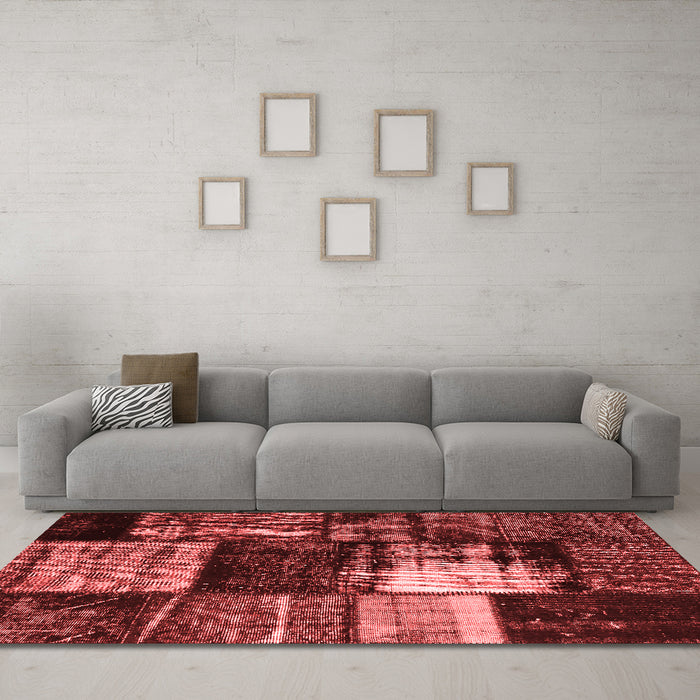 Bohemian Red Washable Rugs
