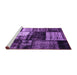 Sideview of Machine Washable Persian Purple Bohemian Area Rugs, wshcon1203pur