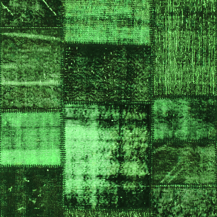 Serging Thickness of Machine Washable Persian Green Bohemian Area Rugs, wshcon1203grn