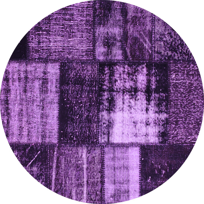 Round Persian Purple Bohemian Rug, con1203pur