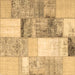 Square Patchwork Brown Transitional Rug, con1204brn