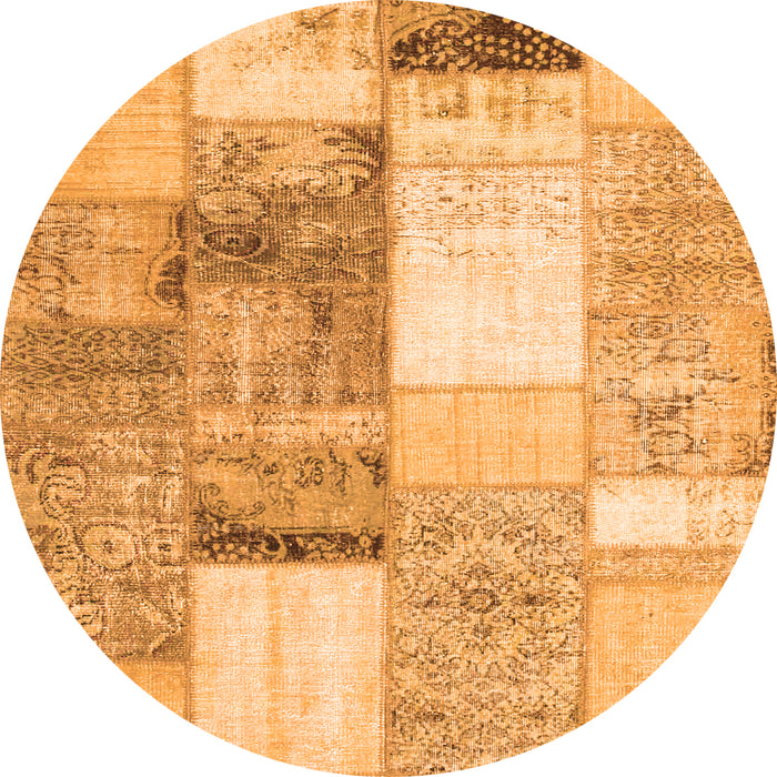 Square Patchwork Orange Transitional Rug, con1204org