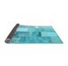 Sideview of Patchwork Light Blue Transitional Rug, con1204lblu