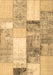 Machine Washable Patchwork Brown Transitional Rug, wshcon1204brn