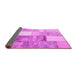 Sideview of Patchwork Pink Transitional Rug, con1204pnk