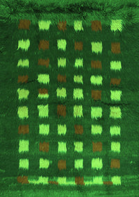 Abstract Green Contemporary Rug, con1205grn