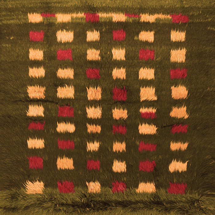 Round Machine Washable Abstract Orange Contemporary Area Rugs, wshcon1205org