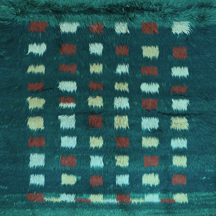 Square Abstract Light Blue Contemporary Rug, con1205lblu