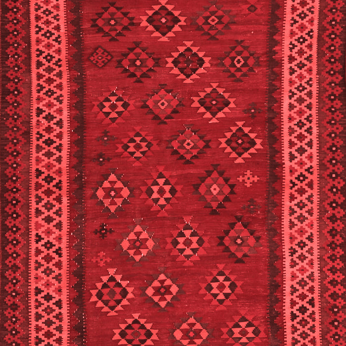 Machine Washable Oriental Red Traditional Rug, wshcon1206red