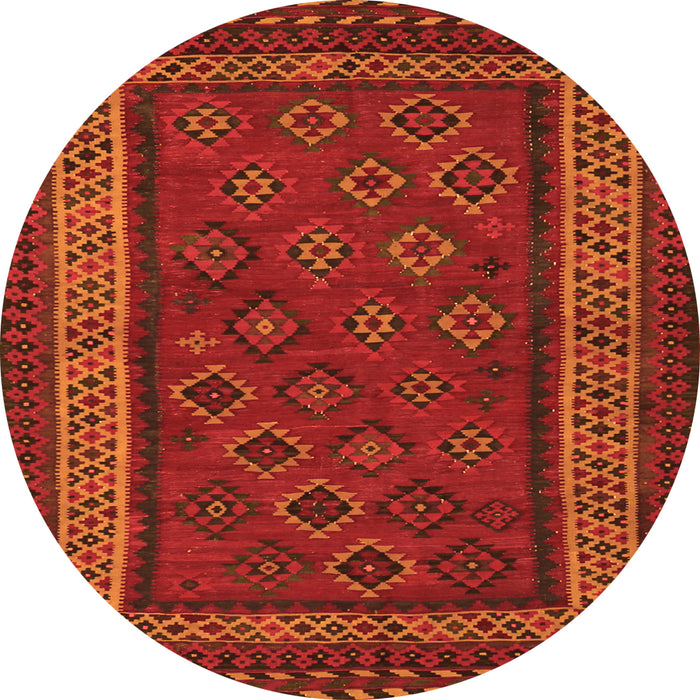 Square Oriental Orange Traditional Rug, con1206org